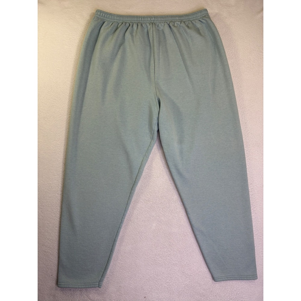 Vintage Hanes Her Way Sage Green Fleece Sweatpants XL Tapered Leg Joggers